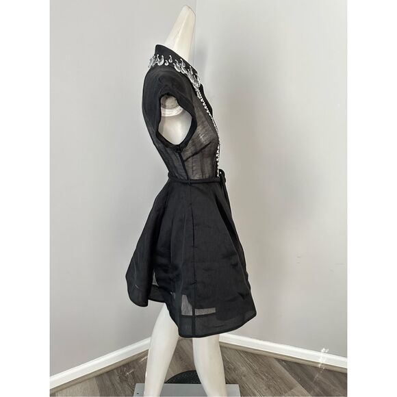 NWT ZIMMERMANN Matchmaker Flip belted crystal-embellished silk-blend Mini Dress - Picture 8 of 11